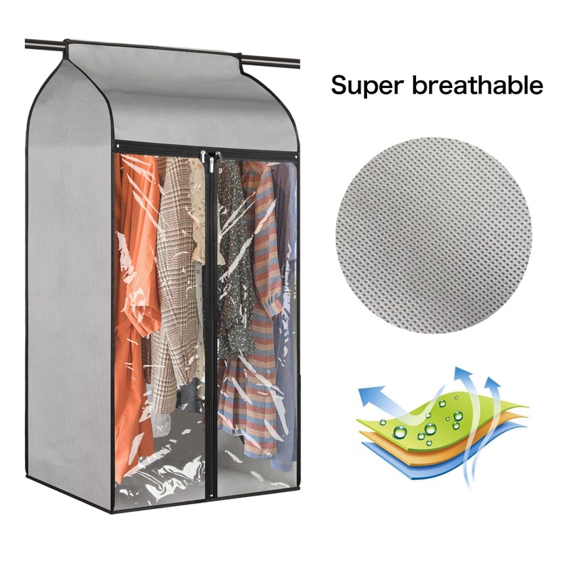 Univivi Hanging Garment Bags,2pcs Garment Clothes Cover Protector Garment Rack