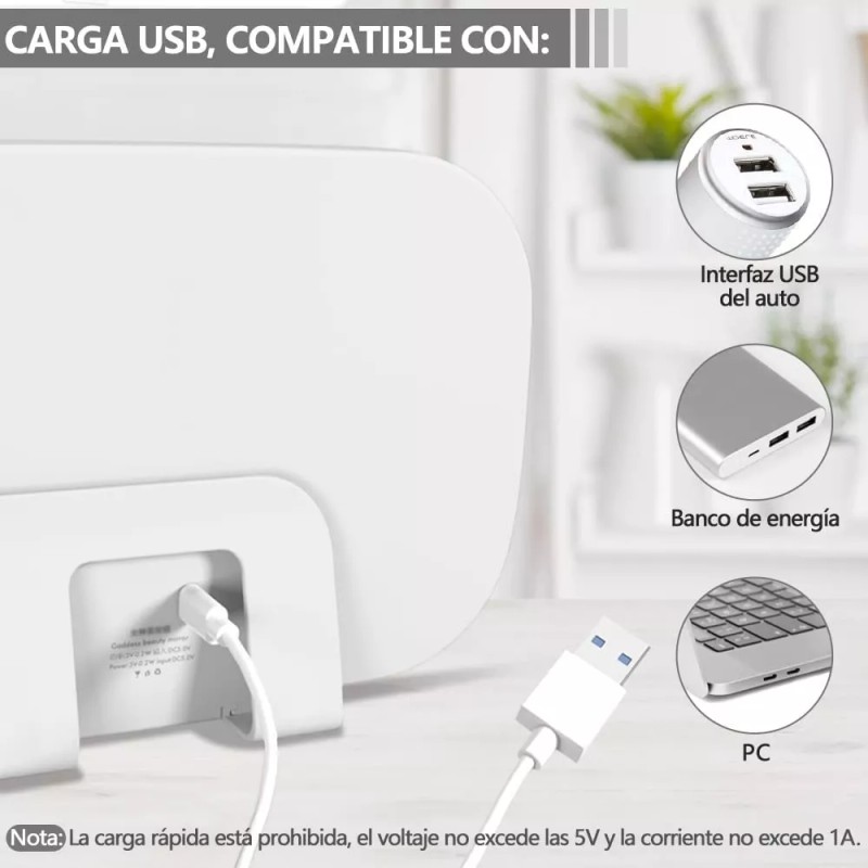 Emagie Espejo De Maquillaje Para Auto Con 3 Modos De