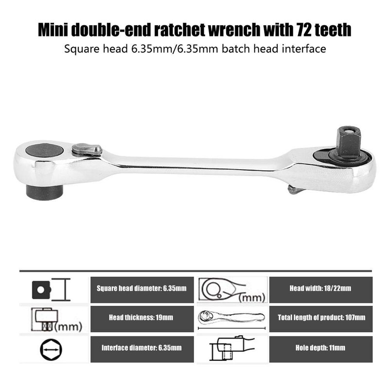 Ratchet Screwdriver-Ratchet 1/4-Acouto 1/4" Mini Ratchet Socket Wrench Quick Release