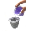 SAMMART Set of 2-2.6L Super Mini Sqare Collapsible Plastic Bucket