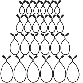 Vincreem 24 Pcs Christmas Garland Tie 4 Size Banister Twisted Ties Decorative Reusable and Flexible Twist Ties for Hang Garland, Lights, and Xmas Holiday Decorations(Black)
