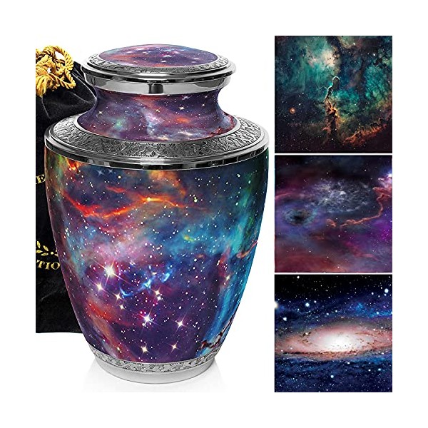Cosmic Galaxy Cremation Urn - Urns for Ashes Adult Male Large, XL or Keepsakes Urns for Human Ashes Adult Female and Urns for Human Ashes Galaxy Urn