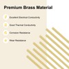 M METERXITY 20-Pack Brass Rod, 0.7mmx300mm H65 Solid Brass Round