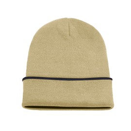 ZOORON 1 & 2 Pack de gorro para hombres y mujeres, gorros holgados de punto de invierno, gorro de esquí suave, unisex, 1pack-bothsides-black/Beige, 7 3/4-7 7/8