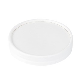Restaurantware LIDS ONLY: Coppetta Lids For 4 Ounce Ice Cream Cups 50 No-Leak Lids For Treat Cups - Cups Sold Separately For Hot And Cold Foods White Paper Lids For Chili Cups