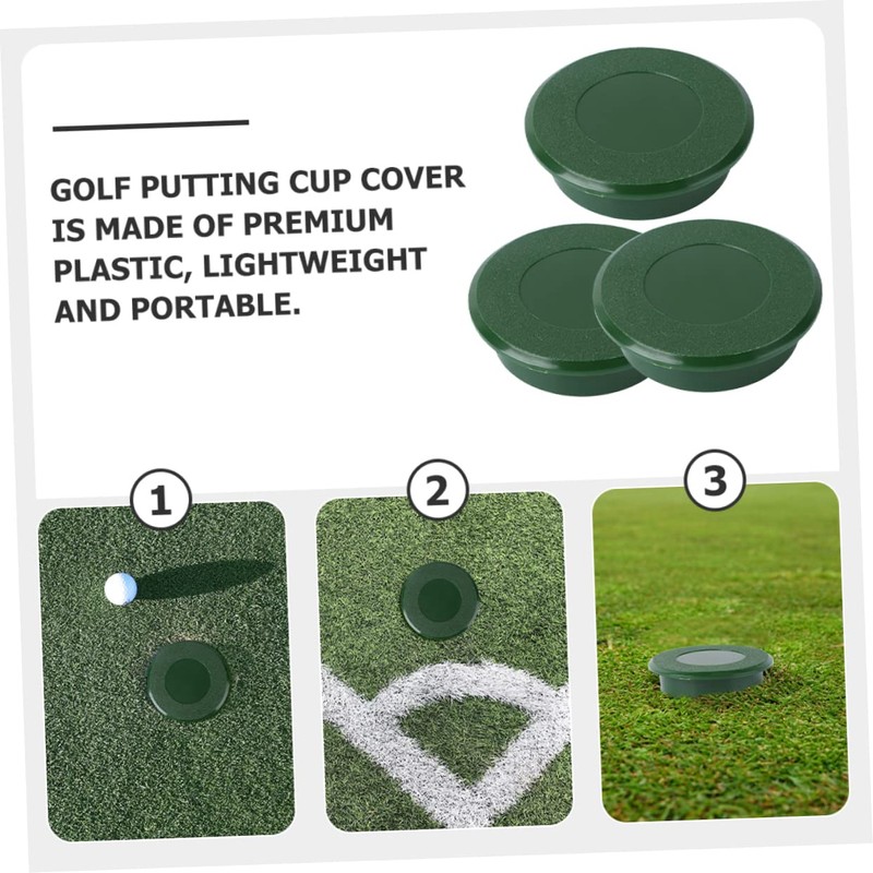 Mipcase 3pcs Golf Putting Cup Cover Golf Hole Training Accessories