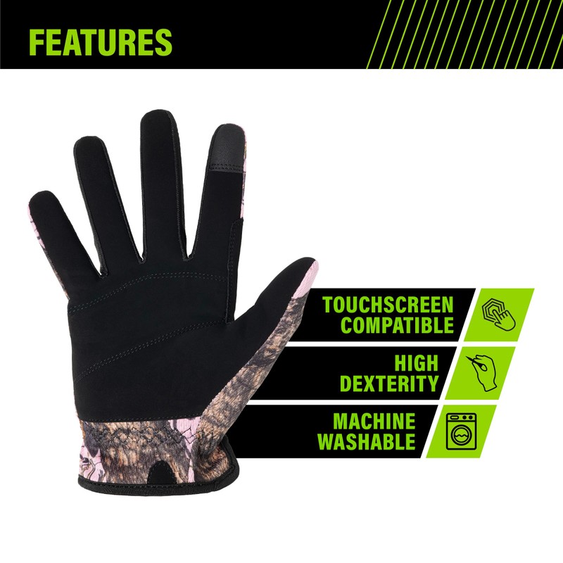 AWP Mossy Oak Camouflage Performance Utility Work Gloves for Women,