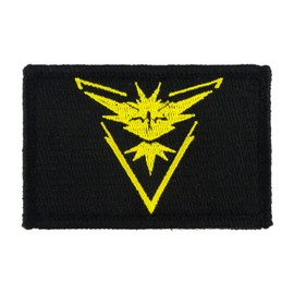 Team Instinct Hook and Loop Fully Embroidered Morale Tags Patch (Black)