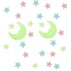 Fokmuaex 52pcs Glow-in-The-Dark Stars and Moon Wall Stickers for Kids