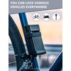 ROCKBROS Anti-Theft Folding Bike Lock,Bold Diameter 0.7cm,High-Strength ABS Material,Portable Folding