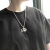 Wchama Bison Necklace for Men Women Gift Stainless Steel Pendant