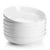 Sweese 22oz Porcelain Pasta Bowls Set of 6-7.6 Inch White