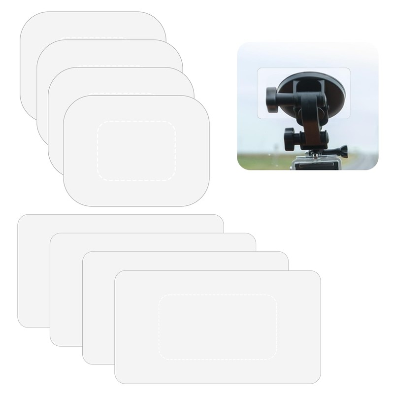 8Pcs Dashcam Windshield Sticker Electrostatic Film Transparent Sticker to Prevent