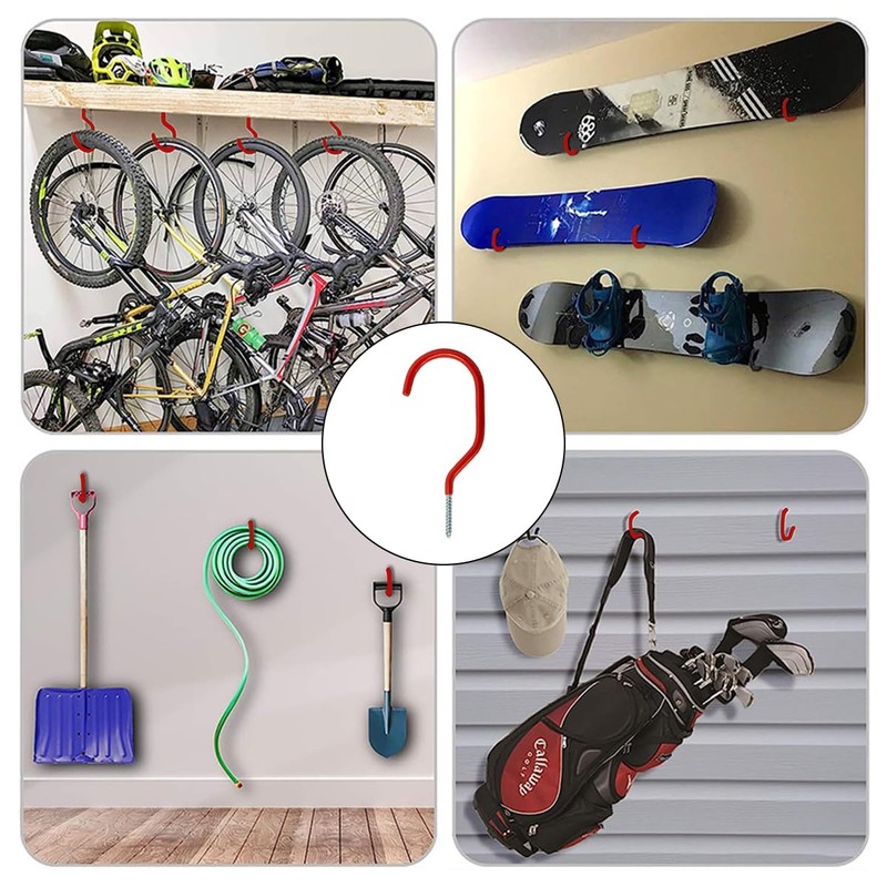 Bicycle Hooks, Pack of 6 Ceiling Bicycle Hooks, Bicycle Storage