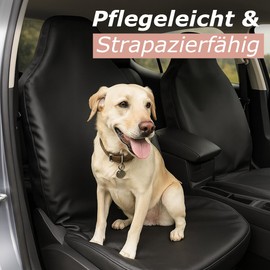 LST Car Seat Cover Faux Leather Universal Front Seat Cover - Waterproof, Oil Resistant, Scratch-Resistant, Easy Care for Workshop, Sports, Work, Car Seat Protector, Front Seats, Driver's Seat, Side