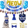 STMK Cat Birthday Party Supplies, Cat Birthday Hat Bandana Bow