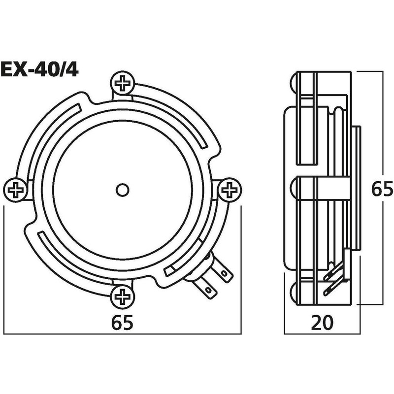 MONACOR EX-40/4 Audio Exciter/Resonators, 20 W, 4 ohm