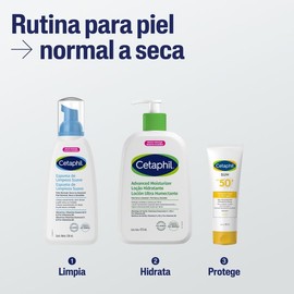 Cetaphil Espuma de Limpieza Facial Suave Glicerina Piel Sensible 236 ml  Autoespumante que elimina suciedad, grasa y maquillaje sin resecar, con...   
