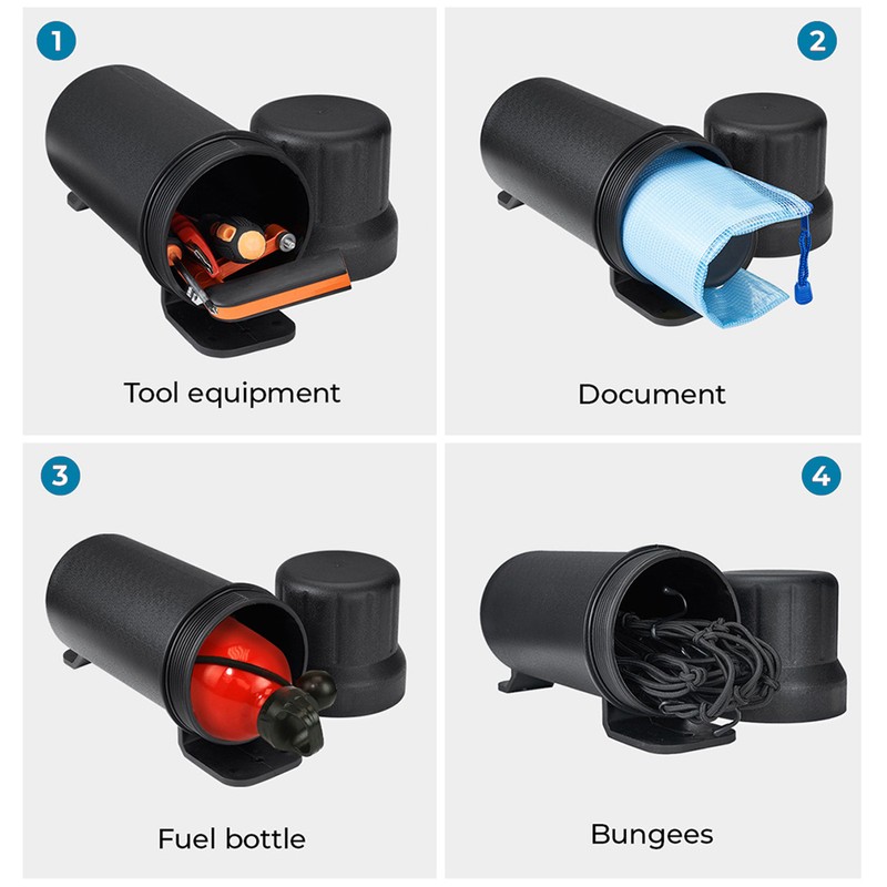 Universal Motorcycle Tool Tube Kit,84-125mm Diameter Waterproof Storage Canister with