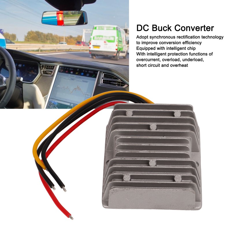 DC Buck Converter Waterproof 8‑40V to 12V 6A 72W Automatic