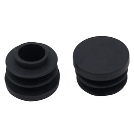 Pack of 50pcs NUZAMAS Round Black Plastic End Cap, 20mm Plastic Plug, Round Tube Anti-Slip Mat, Plastic Cap End Tube Insert for Chair Desk Table Bed Furniture Foot Plug Steel Pipe Cover