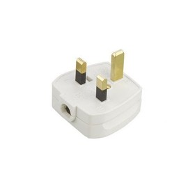 Knightsbridge 13 Amp Plug Top 5 Amp Fused with Cord Grip White