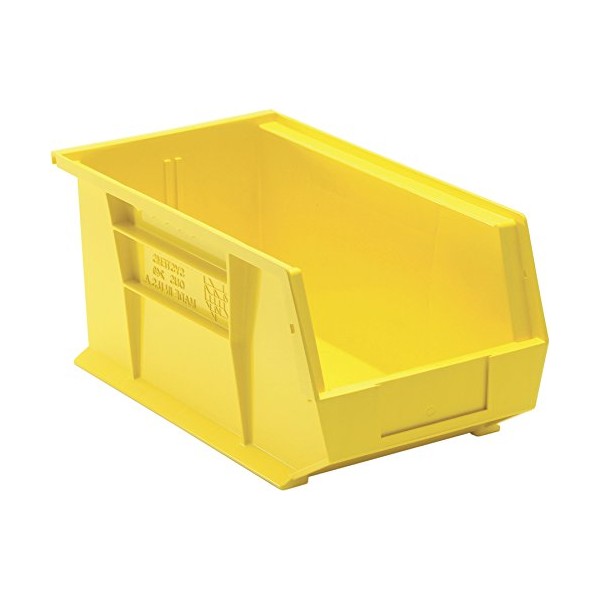 Aviditi Plastic Stack/Hang Storage Bin Containers, 14-3/4 x 8-1/4 x