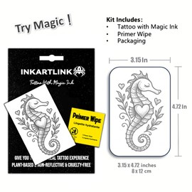 Seahorse Temporary Tattoos, Realistic Waterproof