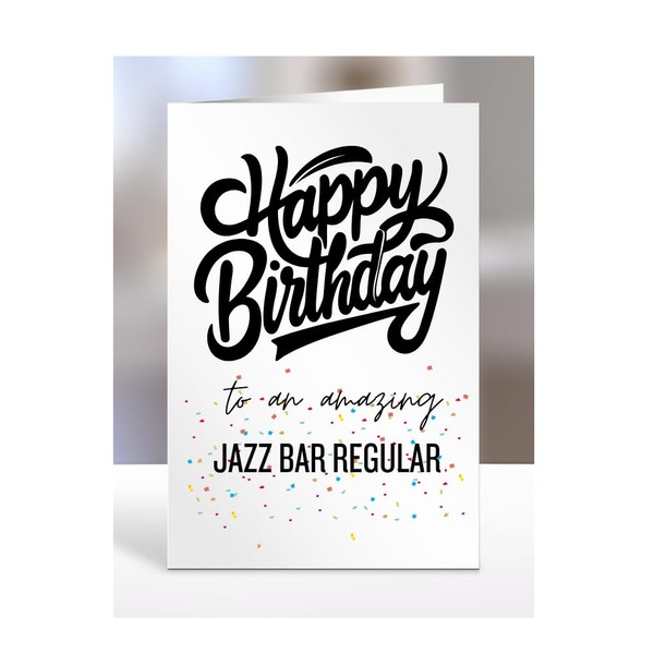 Card for jazz bar regular, Happy Birthday Gifts for Men