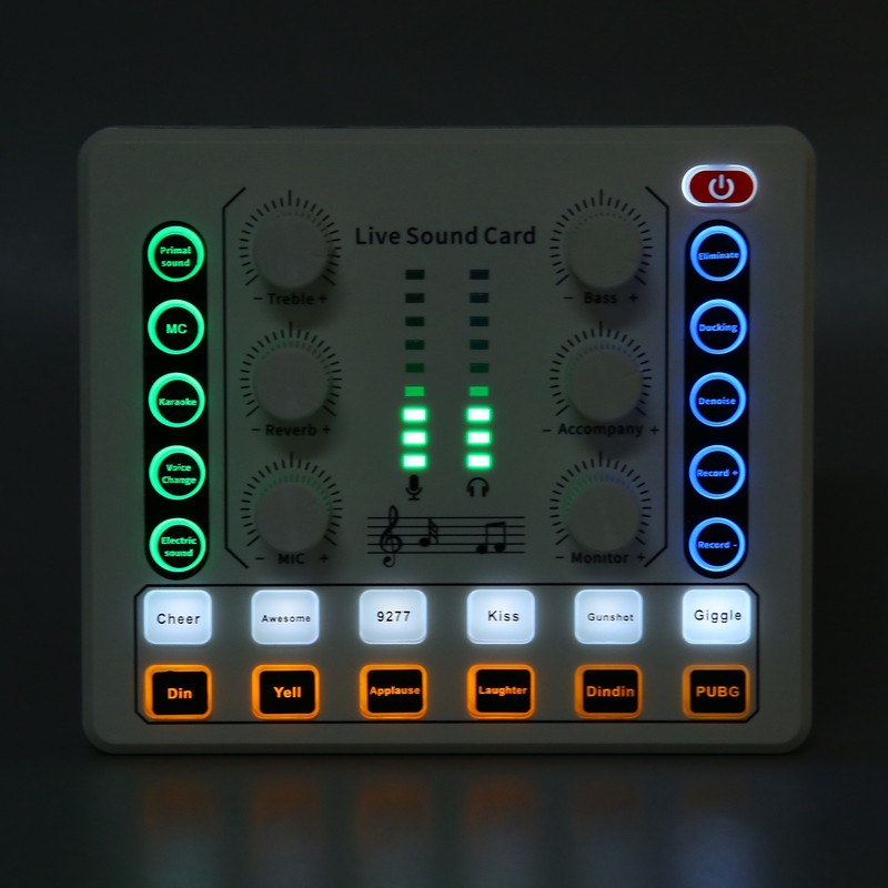 Live Sound Card Multiple Sound Effects Voice Changing Mini Sound