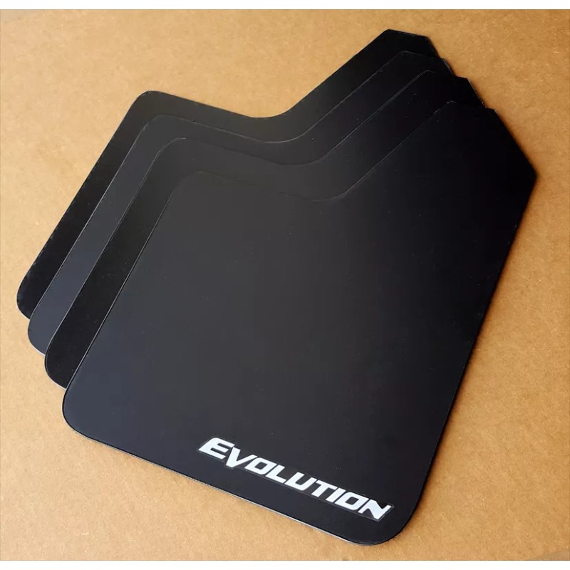 StreetRays 08-15 Mitsubishi EVO X Mud Flaps Set BLACK w/