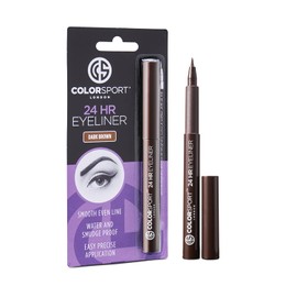 Colorsport 24 HR Eyeliner Brown – Easy-To-Use Precision Nib, Smudge-Proof, Fast Drying And Waterproof Formula 1ml