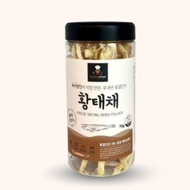 Dried Pollack Strips IAJR5505 Freeze-Dried Snack 70g Doggy Chef / 황태채 IAJR5505 동결건조 간식 70g 도기쉐프