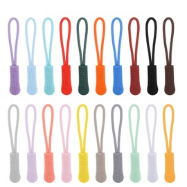 60PCS Zipper Pulls, Colorful Replacement Decorative Zipper Strong Nylon Cord Zippers Tag for Backpacks Jackets Luggage Purses Handbags Sweatshirt Clothes(20 Colors)