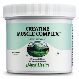 Maxi Health Monohidrato de creatina en polvo – Creatina pura en polvo con L-taurina y ribosa para energía, fuerza y ganancia muscular – Vegano y Koshe