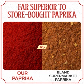 Hungarian Sweet Paprika (8.8oz/250g) Imported from Hungary, Gourmet Quality, Mild and Rich Flavor for Goulash, Stews, Roasts and Rubs