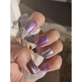 Aurora Beauty and Skincare, LLC Nail Wraps, Nail Polish Strips - Purple, Blue, Violet, Swirl, Nebula