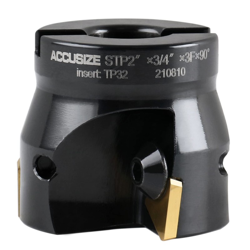 Accusize Industrial Tools 2 inch Indexable Face Milling Cutter 90