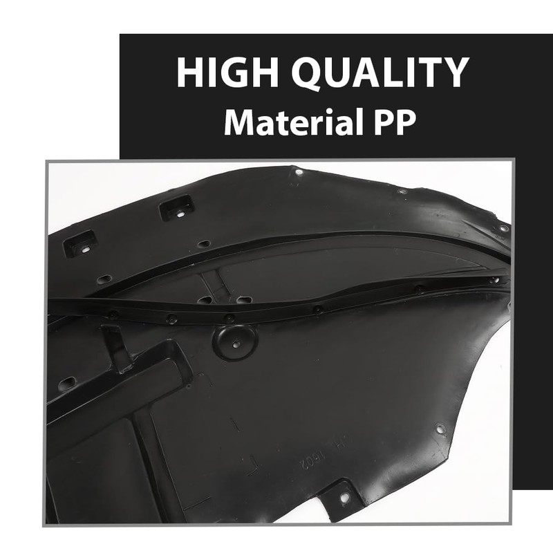 ALLGOOD Front Engine Splash Shield Black PP Compatible with Ford