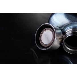 TAIC Titanium Water Bottle,680/1000ml Single Layer Whisky Bottle, Outdoor Handheld Water Bottle Ultra-light and Portable(680ml，Capri Blue)