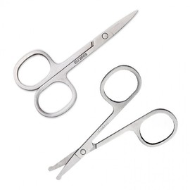 Stainless Steel Nose and Eyebrow Trimming Scissors DD-13030 Round Blade 16ea