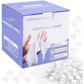 100 count Disposable Towel, Compressed Towel,  Paper Towel, Portable Compressed Towel Sheet, Travel Towel, For Home Beauty Travel Camping Outdoor Activities