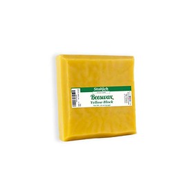 Stakich Yellow Beeswax Block - Natural, Triple Filtered - 1 Pound, Honey Scent