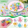 DXLing 120 Pcs Mini Glow Resin Animals Luminous Miniature Resin