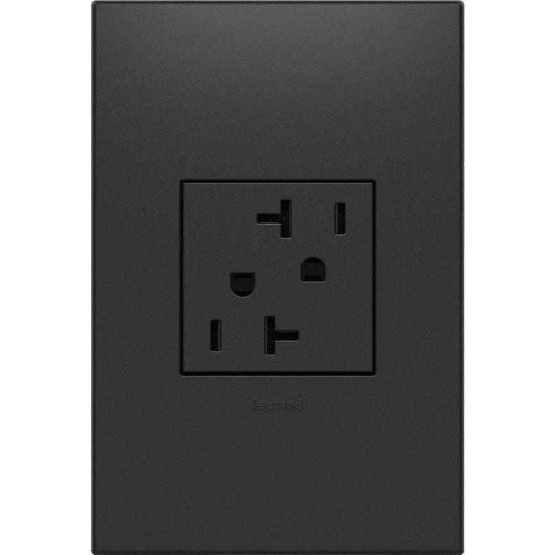 Legrand Adorne 20A Tamper-Resistant Outlet in Graphite Finish, 4-Pack, ARTR202G4