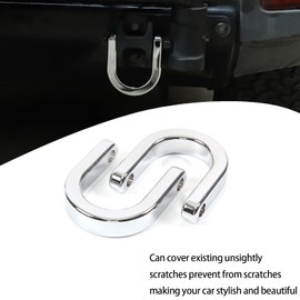 Lcojicep Tail Trailer Hook Compatible with Hummer H2 2003-2009 Tail Bumper Trailer Hook Replacement Parts, Car Trailer Hook Modification, 1 Pair (Bright Light)