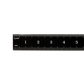 PEC Tools 751-150EZ, 150mm Flexible Ruler, Metric (mm, 0.5mm,mm,0.5mm),Made in US, Stainless Steel, Black Chrome