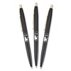 Bic Japan CLG05-CSBJ3P Ballpoint Pen, Click Gold, 0.5, Oil-based, Black,