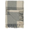 Ib Laursen 100% Cotton Blanket Throw Cream With Blue Check
