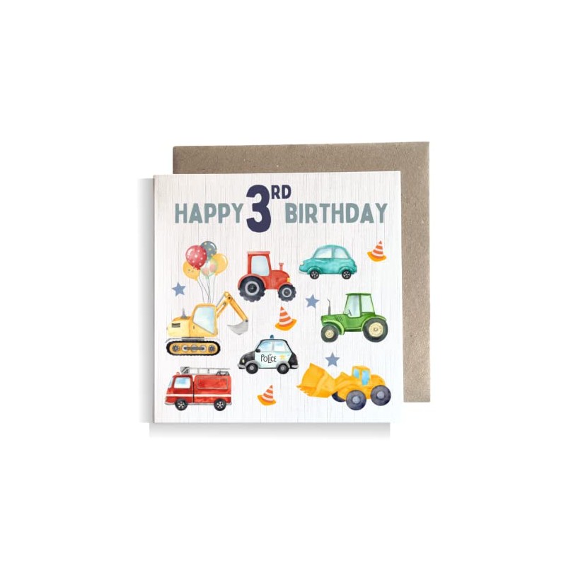 Second Ave 3rd Birthday Age 3 Children's Kids Baby Tractor